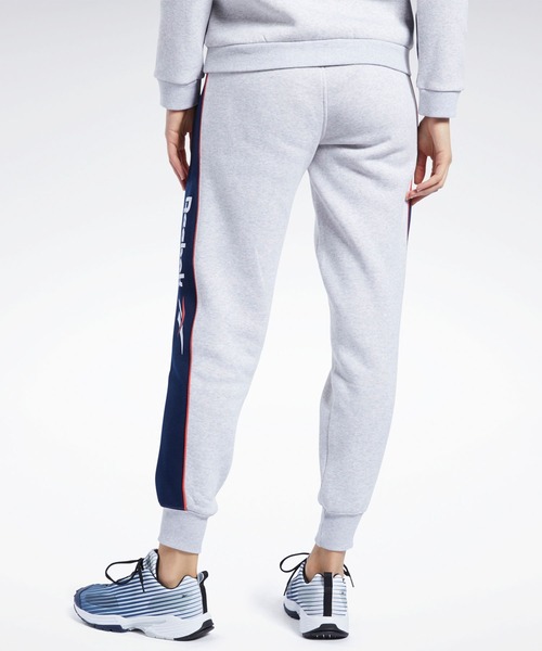 Reebok（リーボック）の「クラシックス リニア フリース パンツ / Classics Linear Fleece Pants（スウェットパンツ・レディース・ネイビー/ライトグレー・X-LARGE/MEDIUM/SMALL/LARGE）」の10枚目の写真