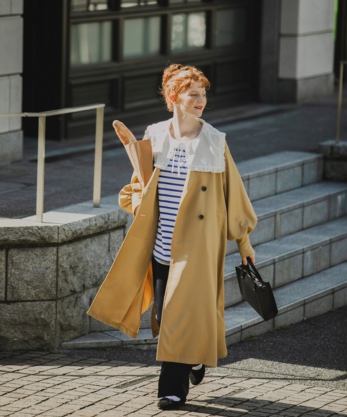 BONLECILL（ボンルシール）の「ボーダー/パネルボーダー ボートネック プルオーバーロンT（Tシャツ/カットソー・レディース・ホワイト×ブルー/ホワイト×ブラック/ホワイト系その他/ブラウン系その他/ベージュ系その他/オレンジ系その他/ブラック系その他/グリーン系その他/グリーン系その他2/ピンク系その他2/オレンジ系その他2/ピンク系その他/ブルー系その他/ミント/ネイビー系/レッド系その他/レッド系その他2/オレンジ系その他3・FREE）」の22枚目の写真