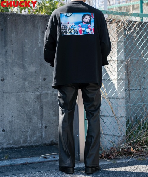 Adoon plain(アドーンプレーン)の「【Adoon plain】CHUCKY×Adoon plain コラボオーバーロンT(Tシャツ/カットソー・メンズ・ホワイト/その他/ライトホワイト/オフホワイト/ブラック/グレー/ライトグレー/チャコールグレー・MEDIUM/LARGE)」の12枚目の写真