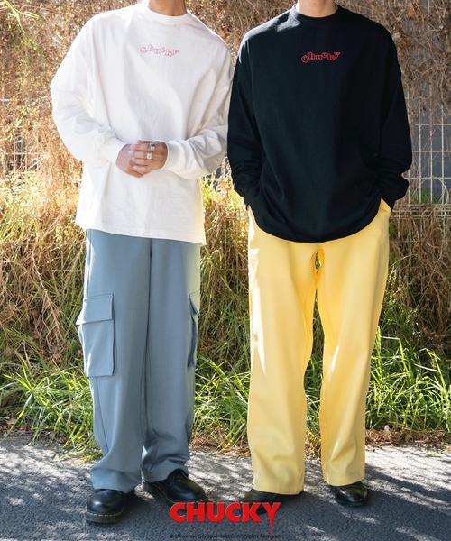 Adoon plain(アドーンプレーン)の「【Adoon plain】CHUCKY×Adoon plain コラボオーバーロンT(Tシャツ/カットソー・メンズ・ホワイト/その他/ライトホワイト/オフホワイト/ブラック/グレー/ライトグレー/チャコールグレー・MEDIUM/LARGE)」の16枚目の写真