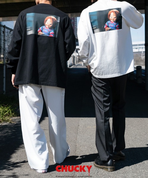 Adoon plain(アドーンプレーン)の「【Adoon plain】CHUCKY×Adoon plain コラボオーバーロンT(Tシャツ/カットソー・メンズ・ホワイト/その他/ライトホワイト/オフホワイト/ブラック/グレー/ライトグレー/チャコールグレー・MEDIUM/LARGE)」の17枚目の写真