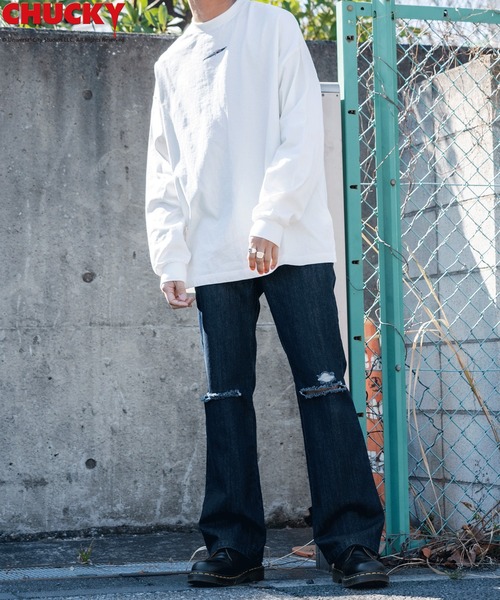 Adoon plain(アドーンプレーン)の「【Adoon plain】CHUCKY×Adoon plain コラボオーバーロンT(Tシャツ/カットソー・メンズ・ホワイト/その他/ライトホワイト/オフホワイト/ブラック/グレー/ライトグレー/チャコールグレー・MEDIUM/LARGE)」の18枚目の写真