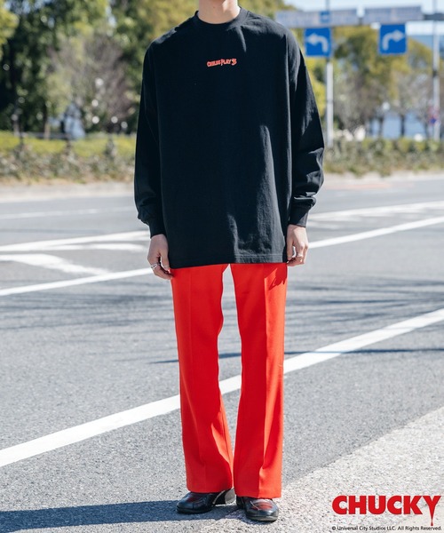 Adoon plain(アドーンプレーン)の「【Adoon plain】CHUCKY×Adoon plain コラボオーバーロンT(Tシャツ/カットソー・メンズ・ホワイト/その他/ライトホワイト/オフホワイト/ブラック/グレー/ライトグレー/チャコールグレー・MEDIUM/LARGE)」の9枚目の写真