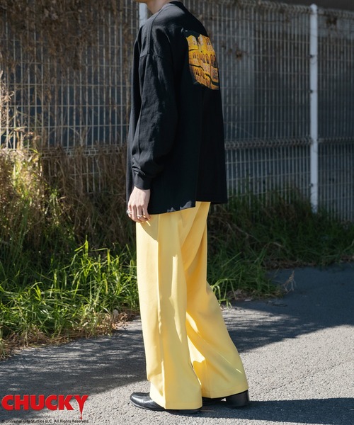 Adoon plain(アドーンプレーン)の「【Adoon plain】CHUCKY×Adoon plain コラボオーバーロンT(Tシャツ/カットソー・メンズ・ホワイト/その他/ライトホワイト/オフホワイト/ブラック/グレー/ライトグレー/チャコールグレー・MEDIUM/LARGE)」の10枚目の写真