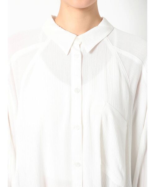 GYDA（ジェイダ）の「楊柳モモンガシャツ（シャツ/ブラウス・レディース・ベージュ/パープル/オフホワイト・FREE）」の12枚目の写真