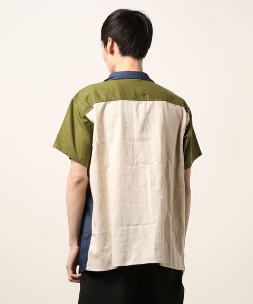 チャイハネ（チャイハネ）の「【チャイハネ】チェックパッチワークMEN'Sシャツ（シャツ/ブラウス・メンズ・ベージュ/ネイビー/カーキ・FREE）」の13枚目の写真