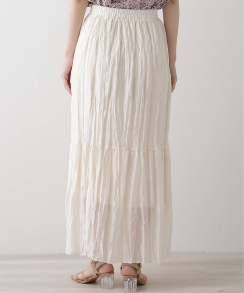 RAY CASSIN（レイカズン）の「シャイニークリンクルティアードスカート（スカート・レディース・ブラック/カーキ/キナリ・FREE）」の21枚目の写真