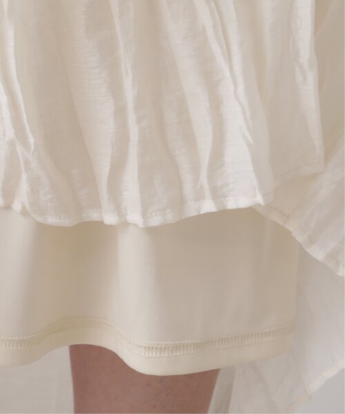 RAY CASSIN（レイカズン）の「シャイニークリンクルティアードスカート（スカート・レディース・ブラック/カーキ/キナリ・FREE）」の8枚目の写真