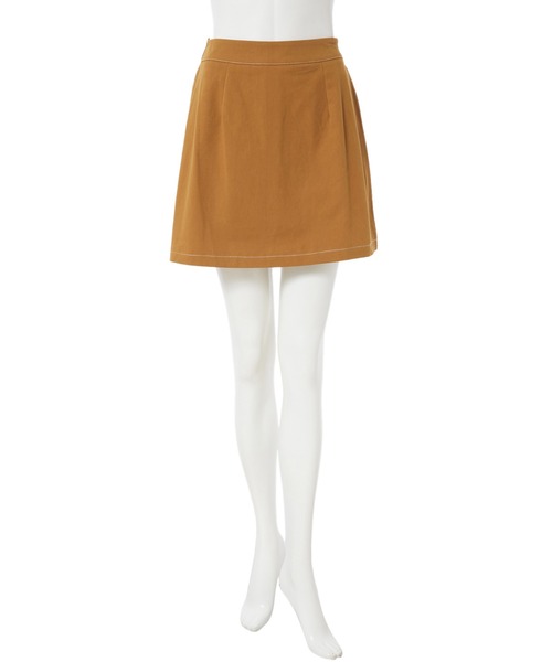 fifth calin（フィフスカラン）の「ステッチシャツスカートセットアップ（セットアップ・レディース・カーキ/マスタード・MEDIUM）」の4枚目の写真