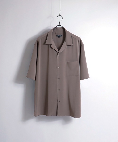 Confirm（コンファーム）の「Confirm / コンファーム PE 無地 / クレリック オープンカラーシャツC（シャツ/ブラウス・メンズ・ピンク系その他/ベージュ/ピンク/ブラック/ミント・M/L）」の4枚目の写真
