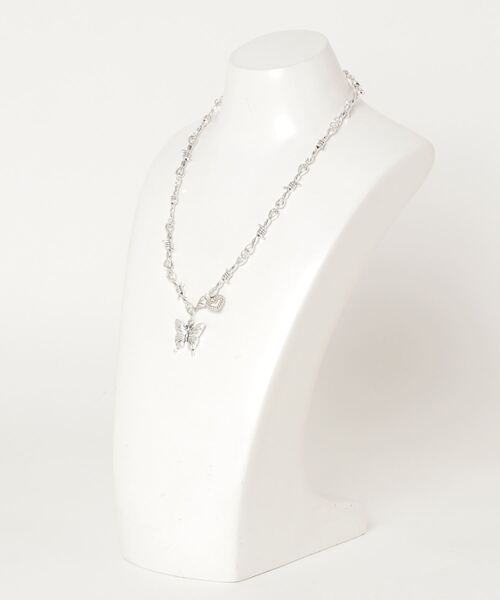 WEGO（ウィゴー）の「WEGO/バタフライモチーフY字ネックレス（ネックレス・レディース・シルバー・FREE）」の5枚目の写真