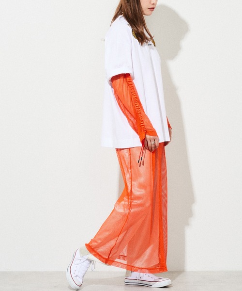 CONVERSE STARS（コンバーススターズ）の「トラ刺繍ユニセックスTシャツ（Tシャツ/カットソー・レディース・パープル/ホワイト/ブラック・FREE）」の9枚目の写真