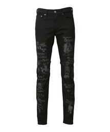 HYSTERIC GLAMOUR | DESTROY ALL MONSTERS/CULT DAM PATTERN スリムパンツ(その他パンツ)