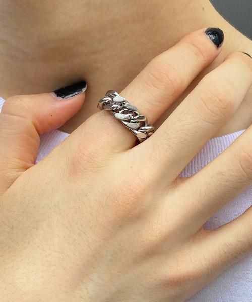 SPINNS（スピンズ）の「チェーンデザインリング（リング・メンズ・ゴールド/シルバー・16/8）」の6枚目の写真
