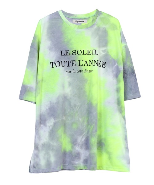 Figments(フィグメンツ)の「タイダイプリントT(Tシャツ/カットソー・レディース・グレー/イエロー・FREE)」の5枚目の写真