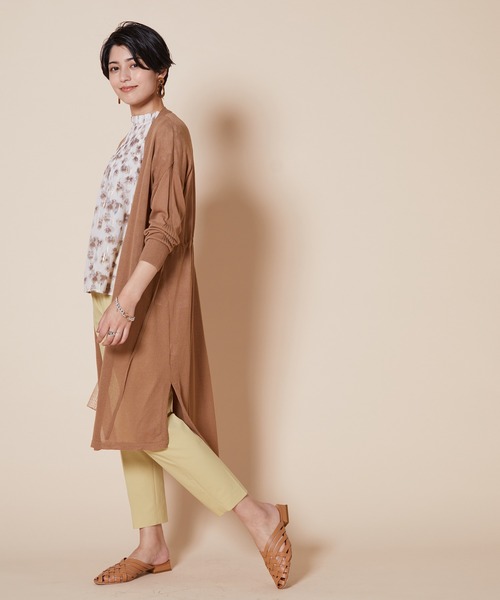 JETSET SOLO PLUS (ジェットセットソロプラス)の「ドライタッチ袖ラインドロストカーディガン(カーディガン/ボレロ・レディース・ライトグレー/ブラック/ブラウン・FREE)」の11枚目の写真