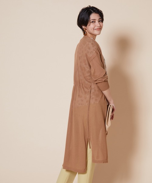 JETSET SOLO PLUS (ジェットセットソロプラス)の「ドライタッチ袖ラインドロストカーディガン(カーディガン/ボレロ・レディース・ライトグレー/ブラック/ブラウン・FREE)」の12枚目の写真