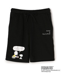 PEANUTS（ピーナッツ）の「【PEANUTS/ピーナッツ】チャーリー・ブラウン＆スヌーピー裏毛ハーフパンツ（スウェットパンツ）」