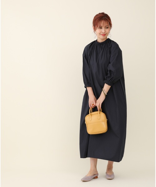 sakishimatokyo（サキシマトーキョー）の「【ZOZO限定】サキシマamp「ギャザーハイネックシャツワンピース」（ワンピース・レディース・ネイビー/ブラック・FREE）」の11枚目の写真