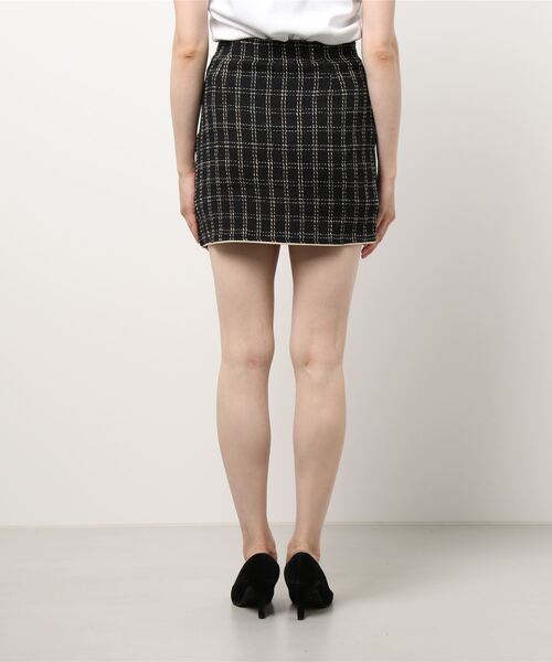 MIIA（ミーア）の「サマーツィードミニスカート（スカート・レディース・ブラック/オフホワイト・FREE）」の7枚目の写真