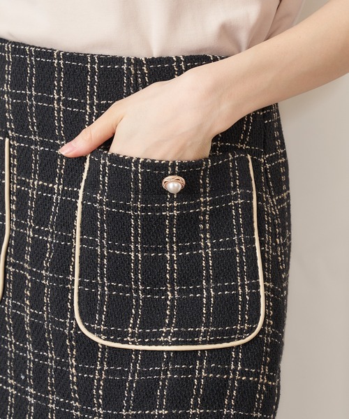 MIIA（ミーア）の「サマーツィードミニスカート（スカート・レディース・ブラック/オフホワイト・FREE）」の15枚目の写真