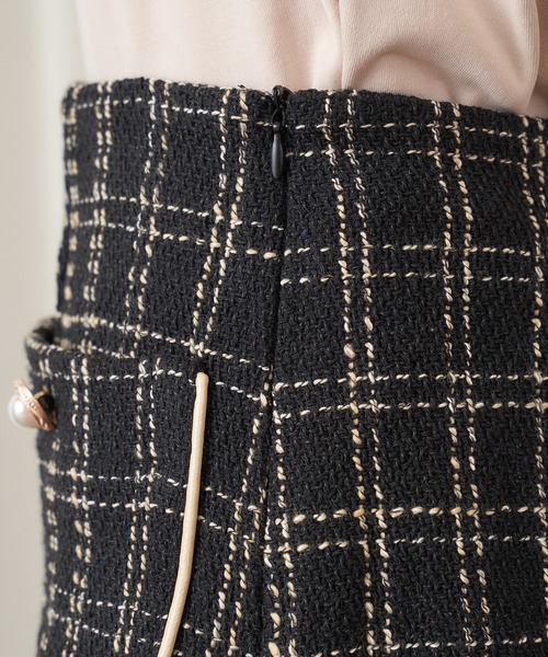 MIIA（ミーア）の「サマーツィードミニスカート（スカート・レディース・ブラック/オフホワイト・FREE）」の13枚目の写真