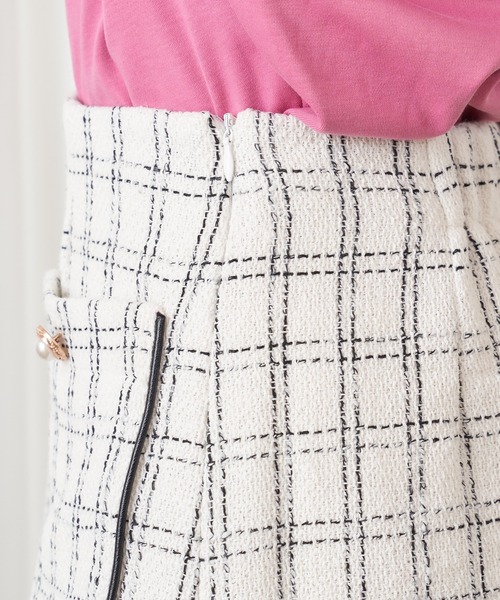 MIIA（ミーア）の「サマーツィードミニスカート（スカート・レディース・ブラック/オフホワイト・FREE）」の17枚目の写真