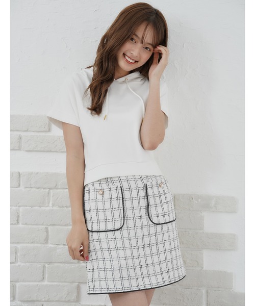 MIIA（ミーア）の「サマーツィードミニスカート（スカート・レディース・ブラック/オフホワイト・FREE）」の21枚目の写真