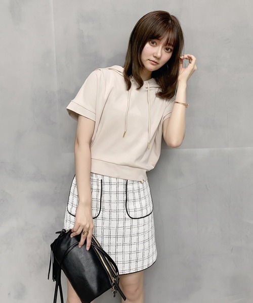 MIIA（ミーア）の「サマーツィードミニスカート（スカート・レディース・ブラック/オフホワイト・FREE）」の18枚目の写真