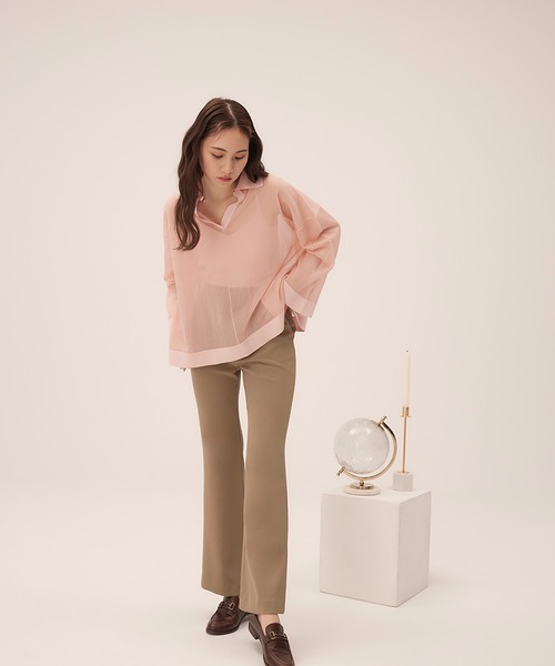 RANDEBOO(ランデブー)の「Basic boots cut pt(スラックス・レディース・ブラック/カーキ/ベージュ・1/0)」の19枚目の写真