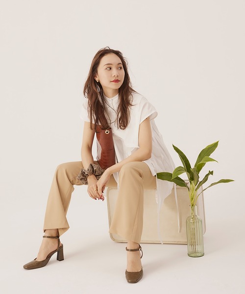 RANDEBOO(ランデブー)の「Basic boots cut pt(スラックス・レディース・ブラック/カーキ/ベージュ・1/0)」の6枚目の写真