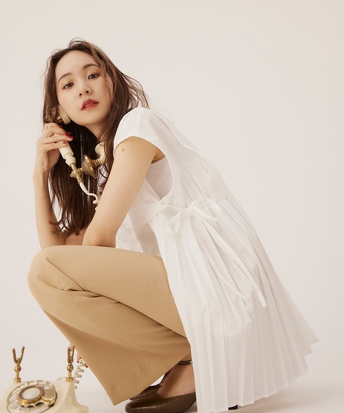 RANDEBOO(ランデブー)の「Basic boots cut pt(スラックス・レディース・ブラック/カーキ/ベージュ・1/0)」の7枚目の写真