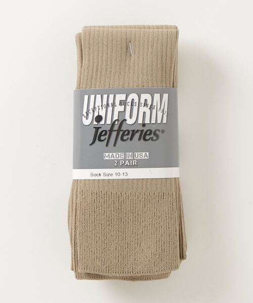 MILITARY(ミリタリー)の「MICROFIBER RIB DRESS SOCKS 2P/ マイクロファイバー リブ ドレスソックス 2P(ソックス/靴下・メンズ・ホワイト/ブラック/ベージュ・SMALL/MEDIUM)」の3枚目の写真
