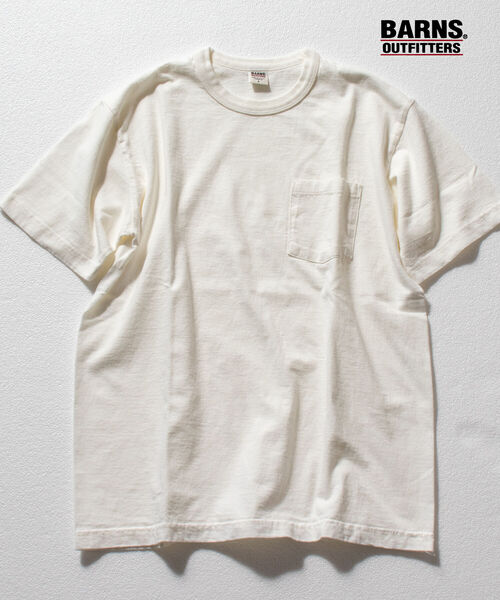 BARNS OUTFITTERS（バーンズアウトフィッターズ）の「【BARNS OUTFITTERS/バーンズアウトフィッターズ】別注 HEAVY WEIGHT Tシャツ（Tシャツ/カットソー・メンズ・ホワイト/チャコールグレー/ベージュ/ミント・SMALL/MEDIUM/LARGE）」の2枚目の写真