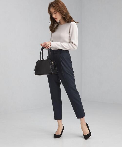 green label relaxing(グリーンレーベルリラクシング)の「ウール リブ クルーネック プルオーバー ニット -ウォッシャブル-(ニット/セーター・レディース・ライトグレー/ブラック/グレー/ピンク/ライム/ダークブラウン/ロイヤルブルー・FREE)」の9枚目の写真