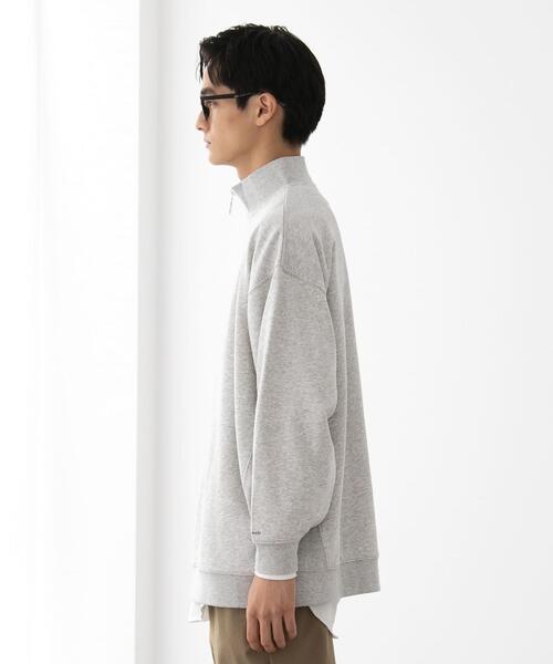 FEELING MADE（フィーリングメイド）の「FEELING MADE エアリースウェット ハーフジップ プルオーバー（Tシャツ/カットソー・レディース・ライトグレー/ブラック/ダークブラウン・MEDIUM/LARGE）」の15枚目の写真