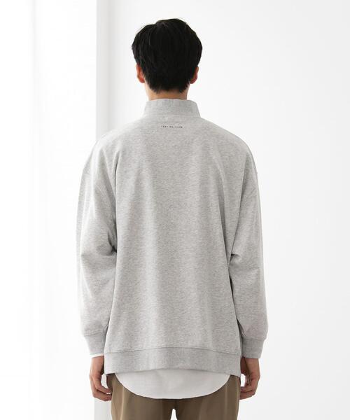 FEELING MADE（フィーリングメイド）の「FEELING MADE エアリースウェット ハーフジップ プルオーバー（Tシャツ/カットソー・レディース・ライトグレー/ブラック/ダークブラウン・MEDIUM/LARGE）」の16枚目の写真