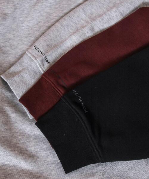 FEELING MADE（フィーリングメイド）の「FEELING MADE エアリースウェット ハーフジップ プルオーバー（Tシャツ/カットソー・レディース・ライトグレー/ブラック/ダークブラウン・MEDIUM/LARGE）」の22枚目の写真