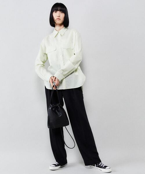 CONVERSE TOKYO（コンバーストウキョウ）の「ヴィーガンレザー巾着ショルダーバッグ（ショルダーバッグ・レディース・ブラック/イエロー/ホワイト・FREE）」の12枚目の写真