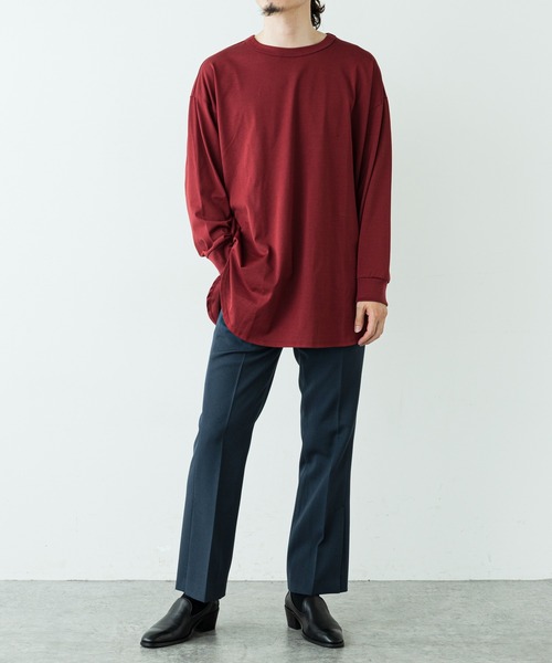 Lui's（ルイス）の「ウルティマロングテールカットソー（Tシャツ/カットソー・メンズ・ブラック/ワインレッド/チャコールグレー/ホワイト/オリーブ・FREE）」の12枚目の写真