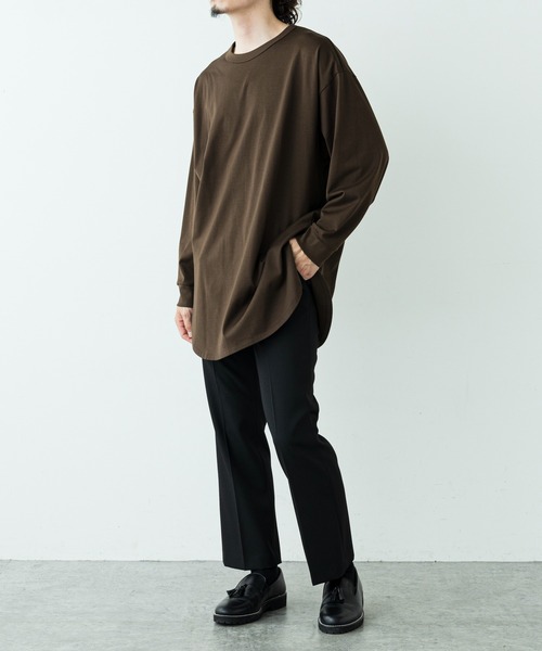 Lui's（ルイス）の「ウルティマロングテールカットソー（Tシャツ/カットソー・メンズ・ブラック/ワインレッド/チャコールグレー/ホワイト/オリーブ・FREE）」の8枚目の写真