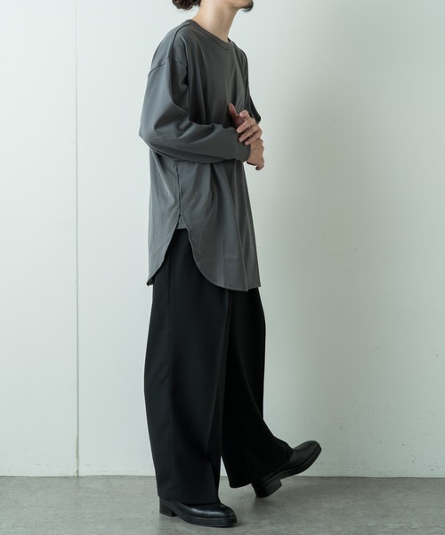 Lui's（ルイス）の「ウルティマロングテールカットソー（Tシャツ/カットソー・メンズ・ブラック/ワインレッド/チャコールグレー/ホワイト/オリーブ・FREE）」の10枚目の写真