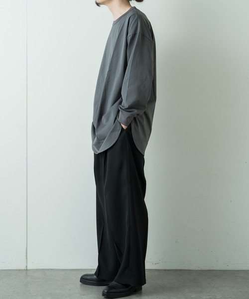 Lui's（ルイス）の「ウルティマロングテールカットソー（Tシャツ/カットソー・メンズ・ブラック/ワインレッド/チャコールグレー/ホワイト/オリーブ・FREE）」の15枚目の写真