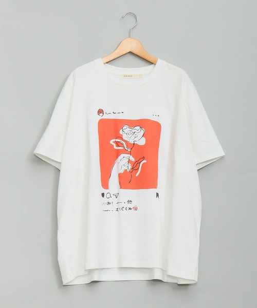 AS KNOW AS de base(アズノゥアズドゥバズ)の「いいねTシャツ(Tシャツ/カットソー・レディース・ホワイト系/ホワイト系1/ホワイト系2/ホワイト系3/ホワイト系4・M/S)」の4枚目の写真