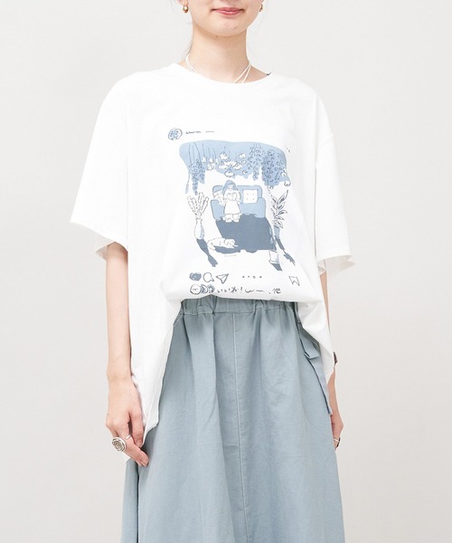 AS KNOW AS de base(アズノゥアズドゥバズ)の「いいねTシャツ(Tシャツ/カットソー・レディース・ホワイト系/ホワイト系1/ホワイト系2/ホワイト系3/ホワイト系4・M/S)」の8枚目の写真