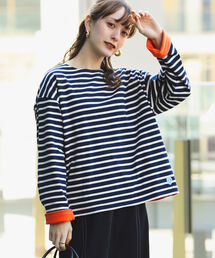 Ray BEAMS | ORCIVAL / 裏フリース ボートネック プルオーバー(Tシャツ/カットソー)