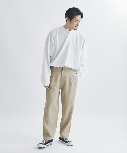 Healthknit(ヘルスニット)の「◆【Healthknit×JOURNAL STANDARD】別注Henryneck FAT ロングTシャツ(Tシャツ/カットソー・メンズ・ホワイト/グレー・LARGE/MEDIUM)」の21枚目の写真