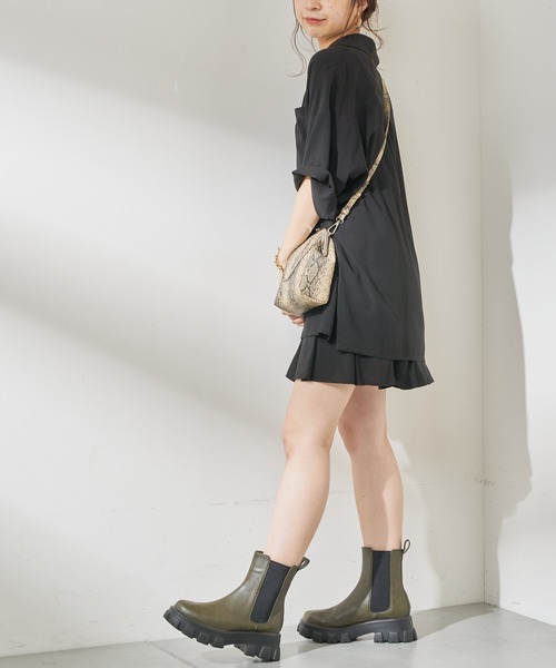 Chico(チコ)の「5分袖開襟シャツジャケット(シャツ/ブラウス・レディース・アイボリー/ブラック/ブラウン・FREE)」の16枚目の写真