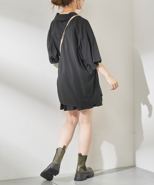 Chico(チコ)の「5分袖開襟シャツジャケット(シャツ/ブラウス・レディース・アイボリー/ブラック/ブラウン・FREE)」の17枚目の写真