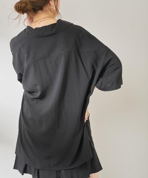 Chico(チコ)の「5分袖開襟シャツジャケット(シャツ/ブラウス・レディース・アイボリー/ブラック/ブラウン・FREE)」の20枚目の写真